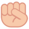 Raised Fist emoji on HTC